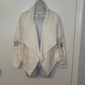 Xoxo Faux suede leather jacket stars